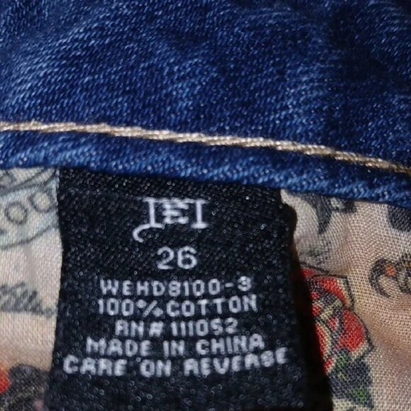 Ed Hardy Koi Fish Painted y2k Vintage Straight Leg Jeans - Picture 3 of 5